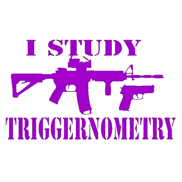 Purple 6WX3.5H I study triggernometry Premium permanent vinyl decal - Picture 1 of 1